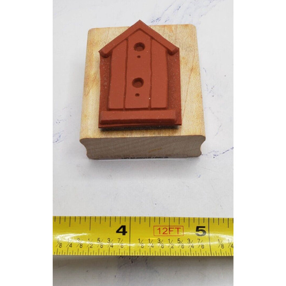 Stampin' Up! Bold Block Birdhouse Nature Wood Mounted Rubber Stamp - Picture 6 of 7